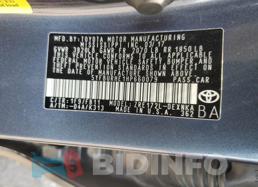 5YFBURHE1HP660079 Photo# 12