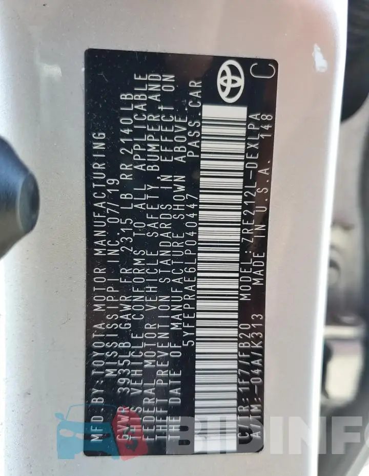 5YFEPRAE6LP040447 Photo# 13