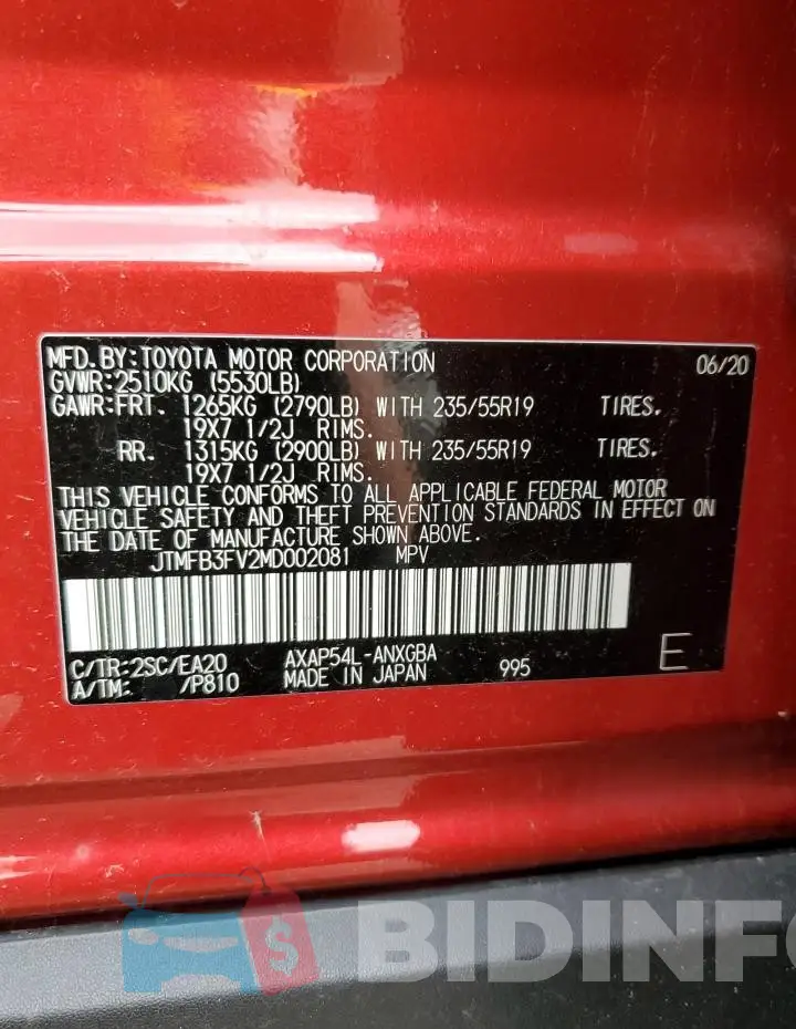 JTMFB3FV2MD002081 Photo# 13