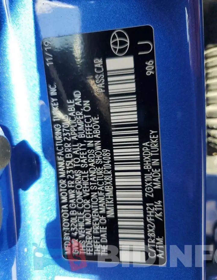 NMTKHMBX8LR104089 Photo# 12