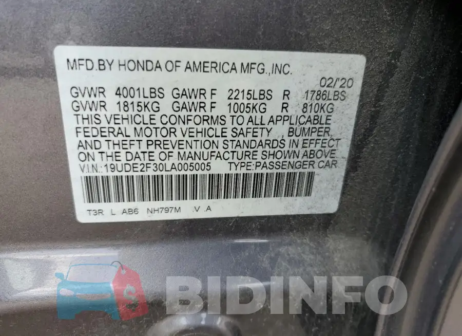 19UDE2F30LA005005 Photo# 12