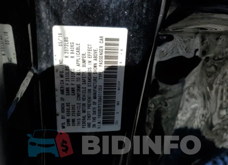 19UUB2F53GA011350 Photo# 12