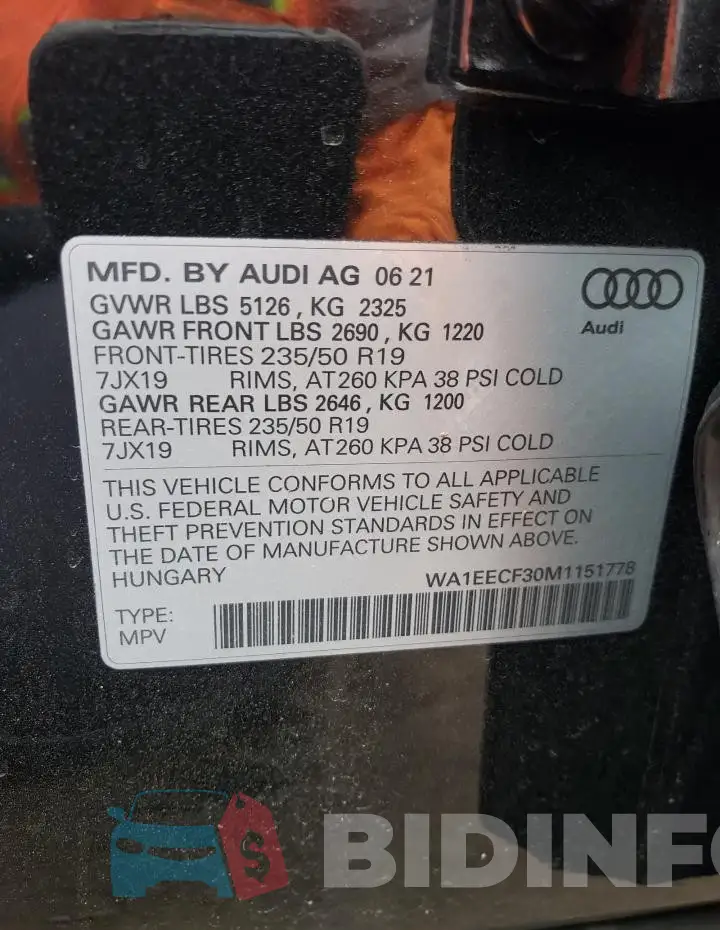 WA1EECF30M1151778 Photo# 12