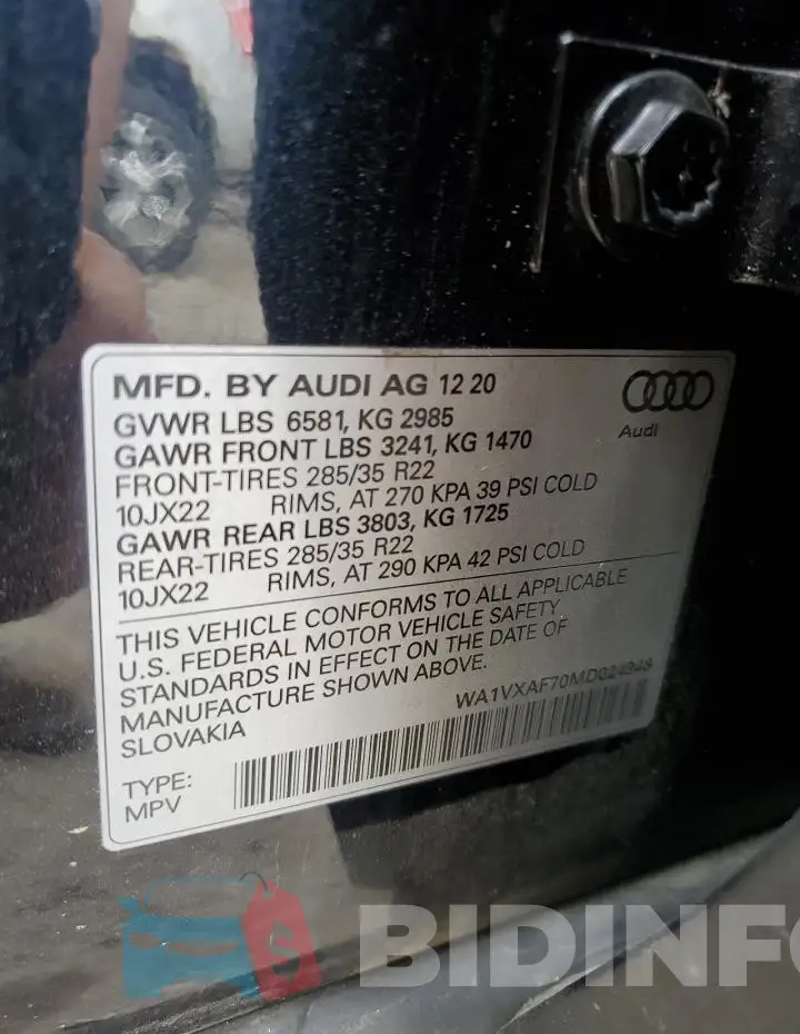 WA1VXAF70MD024948 Photo# 12