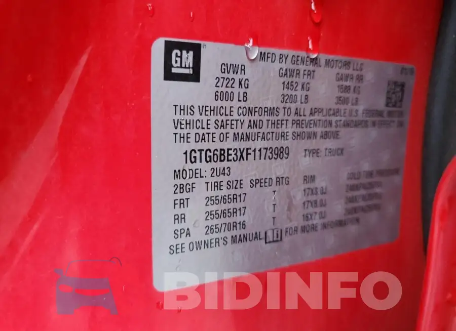 1GTG6BE3XF1173989 Photo# 12