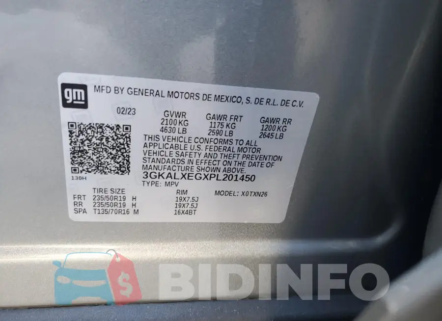 3GKALXEGXPL201450 Photo# 13