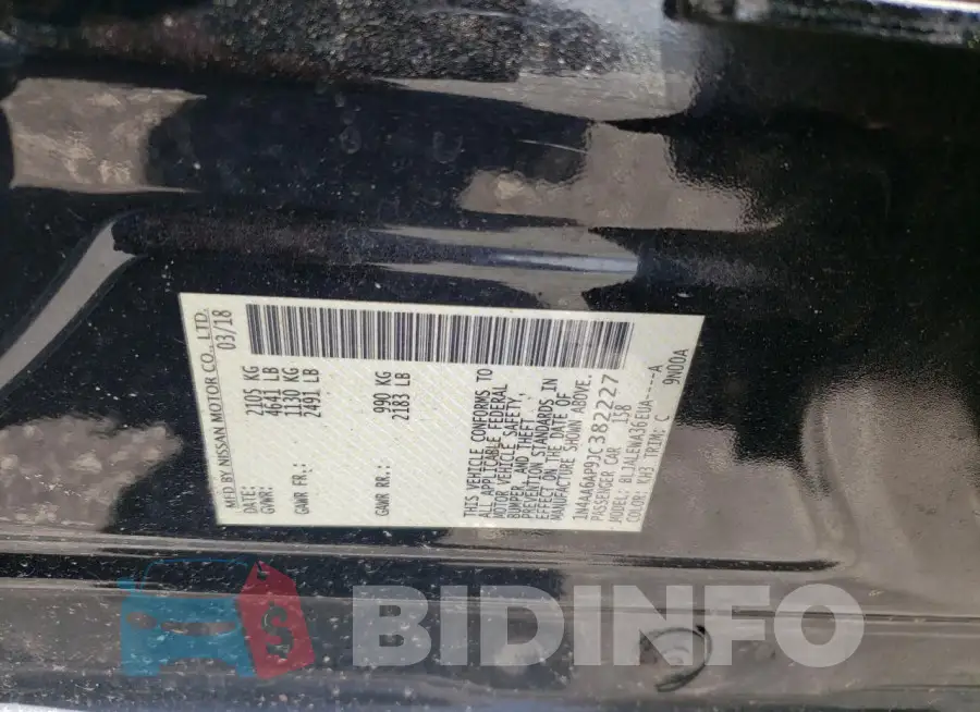 1N4AA6AP9JC382227 Photo# 12