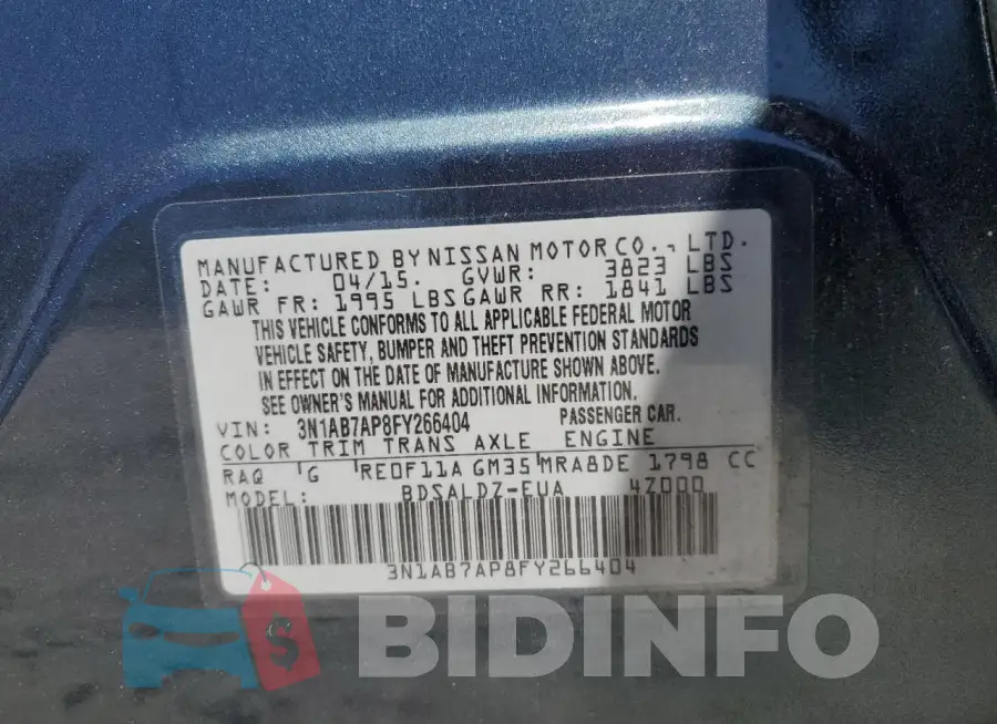 3N1AB7AP8FY266404 Photo# 12