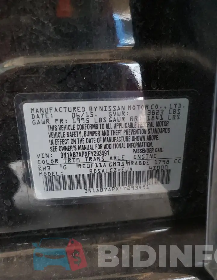 3N1AB7APXFY293491 Photo# 12