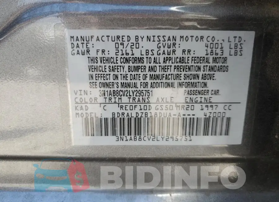 3N1AB8CV2LY295751 Photo# 12