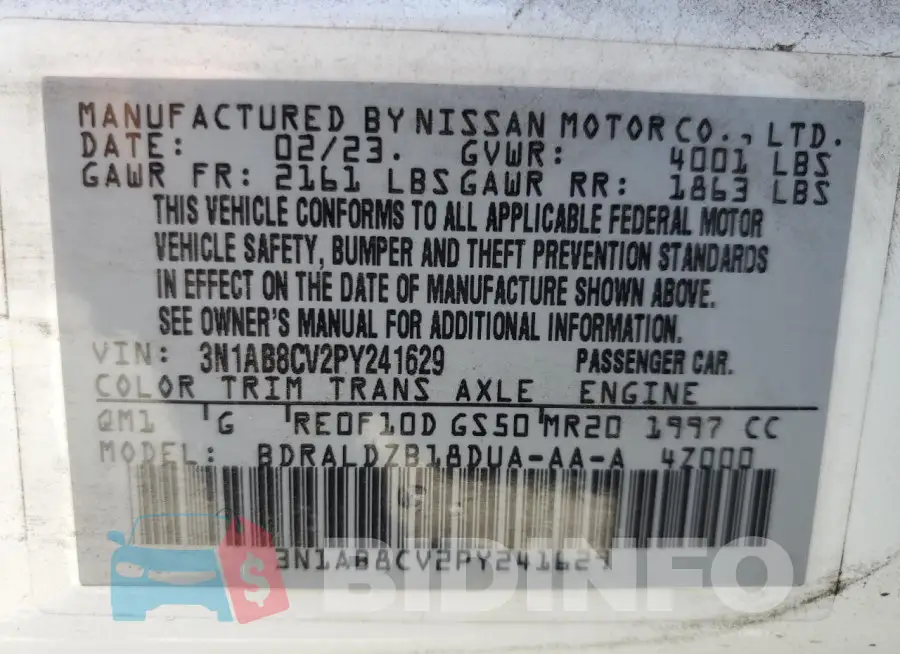 3N1AB8CV2PY241629 Photo# 12