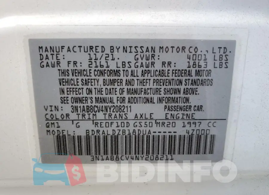 3N1AB8CV4NY208211 Photo# 12