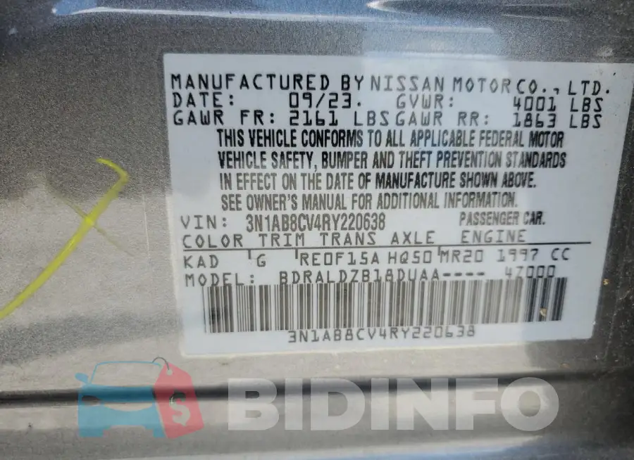 3N1AB8CV4RY220638 Photo# 12