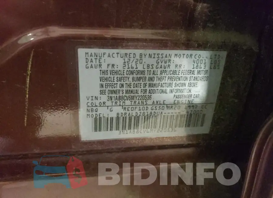 3N1AB8CV6MY220536 Photo# 12