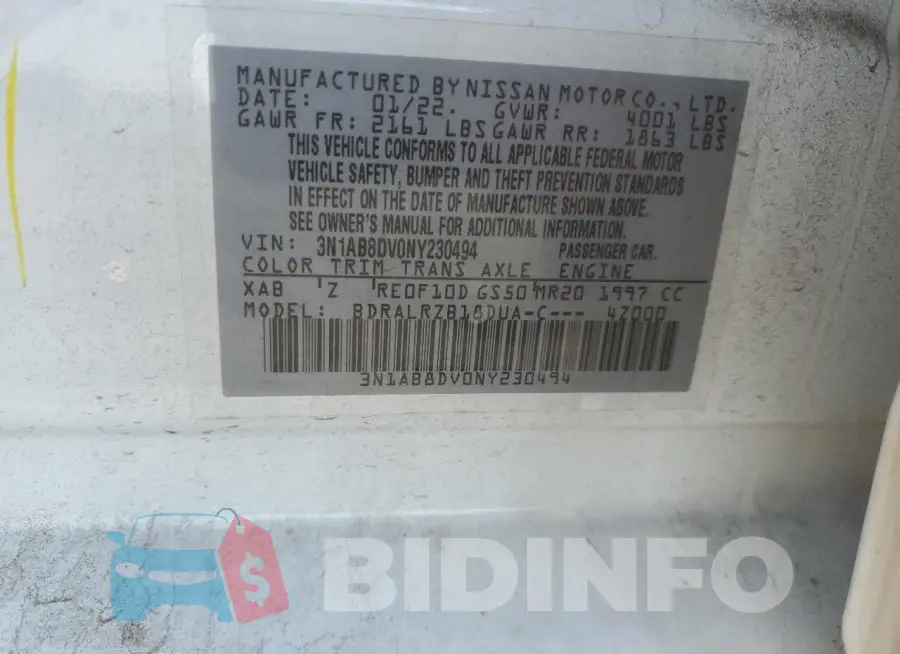 3N1AB8DV0NY230494 Photo# 12