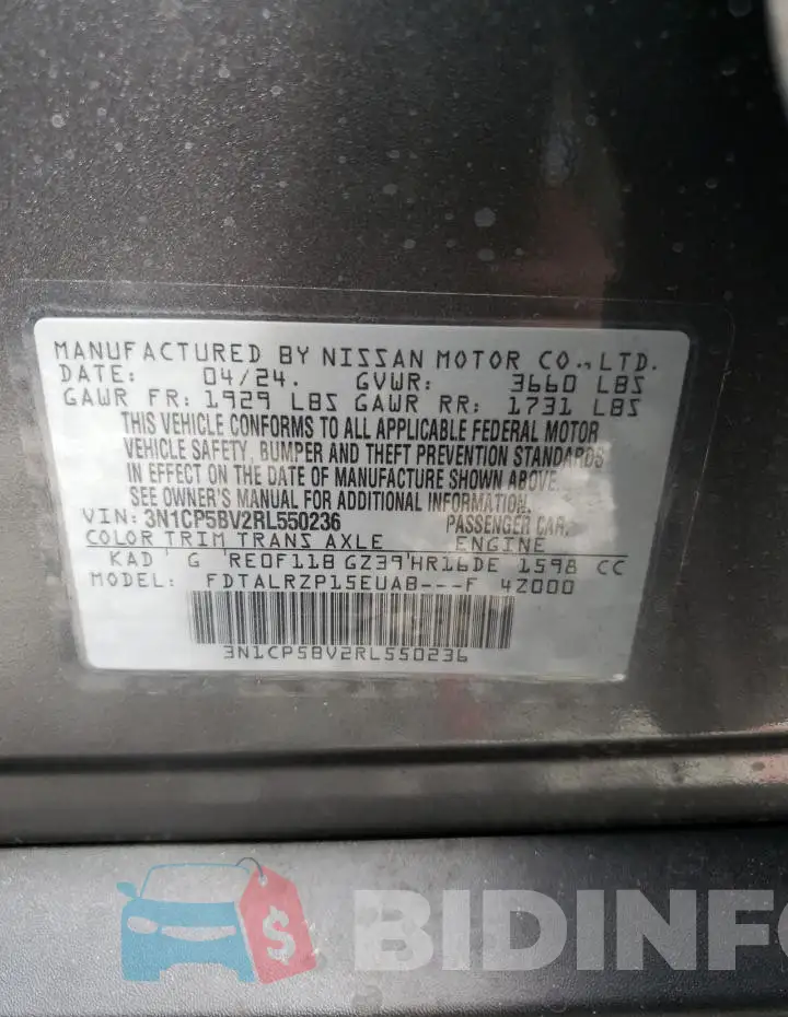 3N1CP5BV2RL550236 Photo# 13