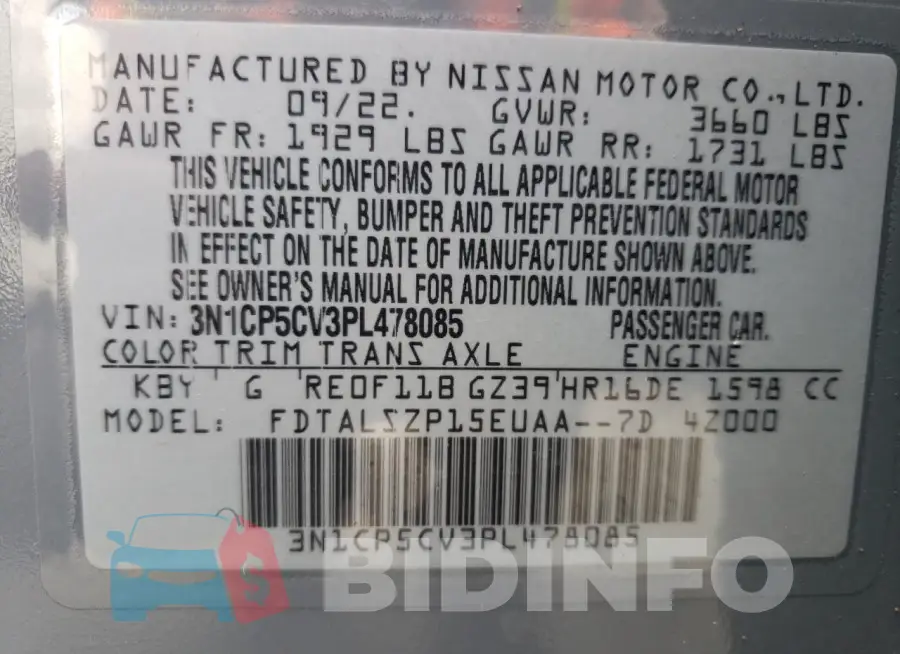 3N1CP5CV3PL478085 Photo# 13