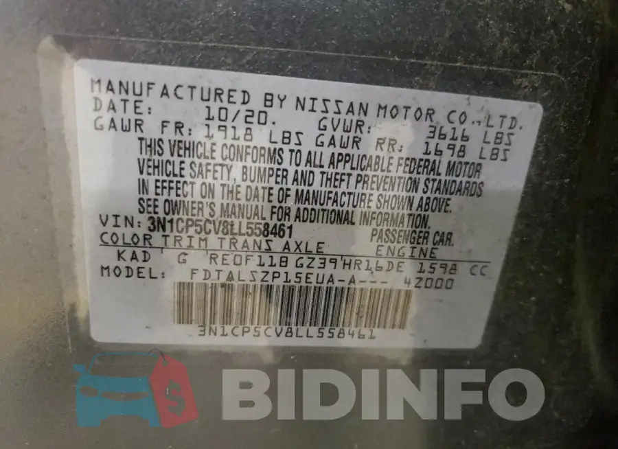 3N1CP5CV8LL558461 Photo# 12