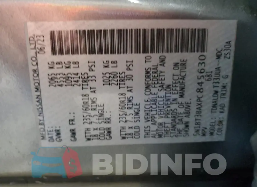 5N1BT3BAXPC845630 Photo# 14