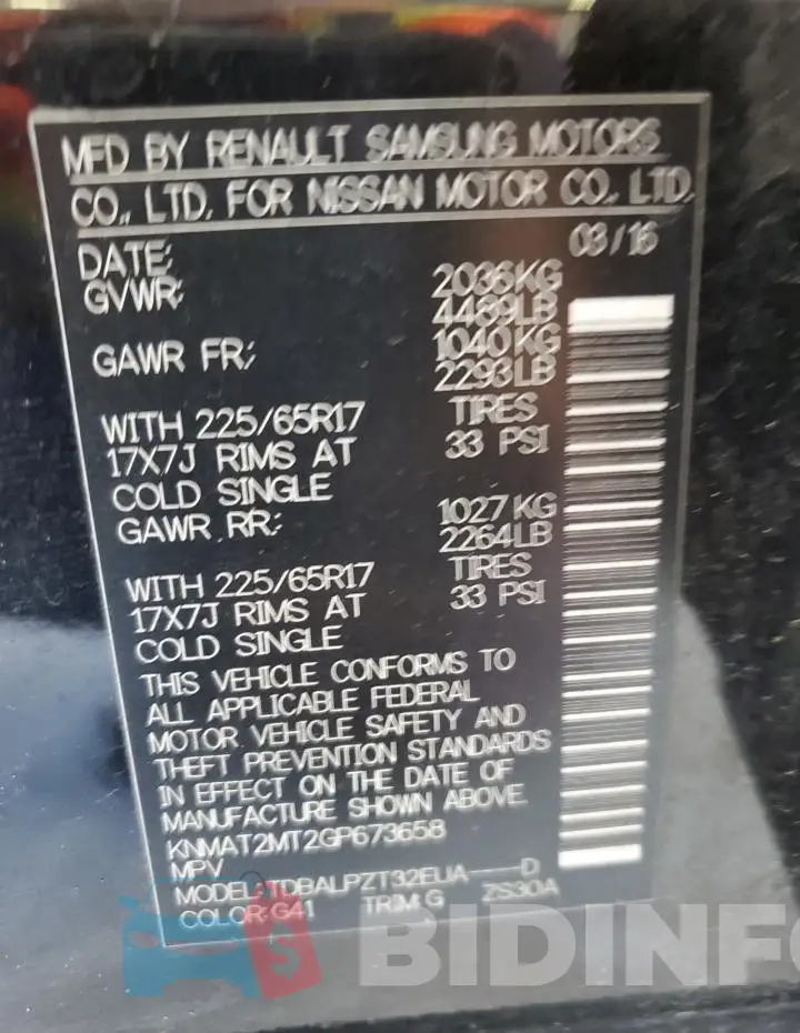 KNMAT2MT2GP673658 Photo# 13