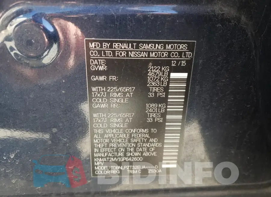 KNMAT2MV1GP642600 Photo# 12