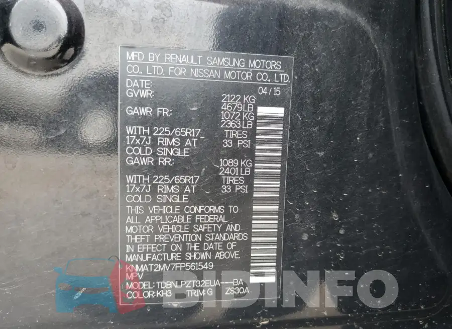 KNMAT2MV7FP561549 Photo# 13