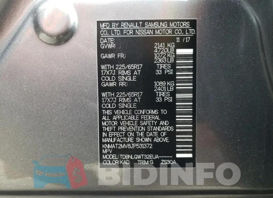 KNMAT2MV8JP531372 Photo# 13