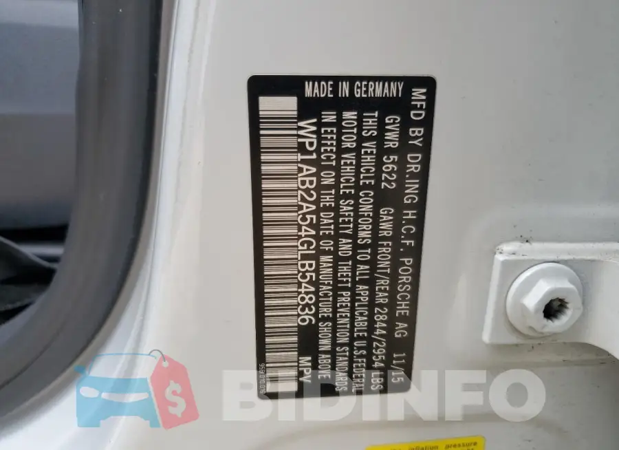 WP1AB2A54GLB54836 Photo# 12