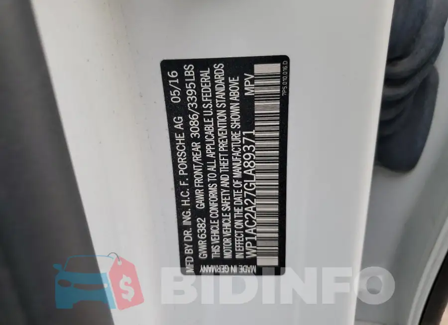 WP1AC2A27GLA89371 Photo# 12