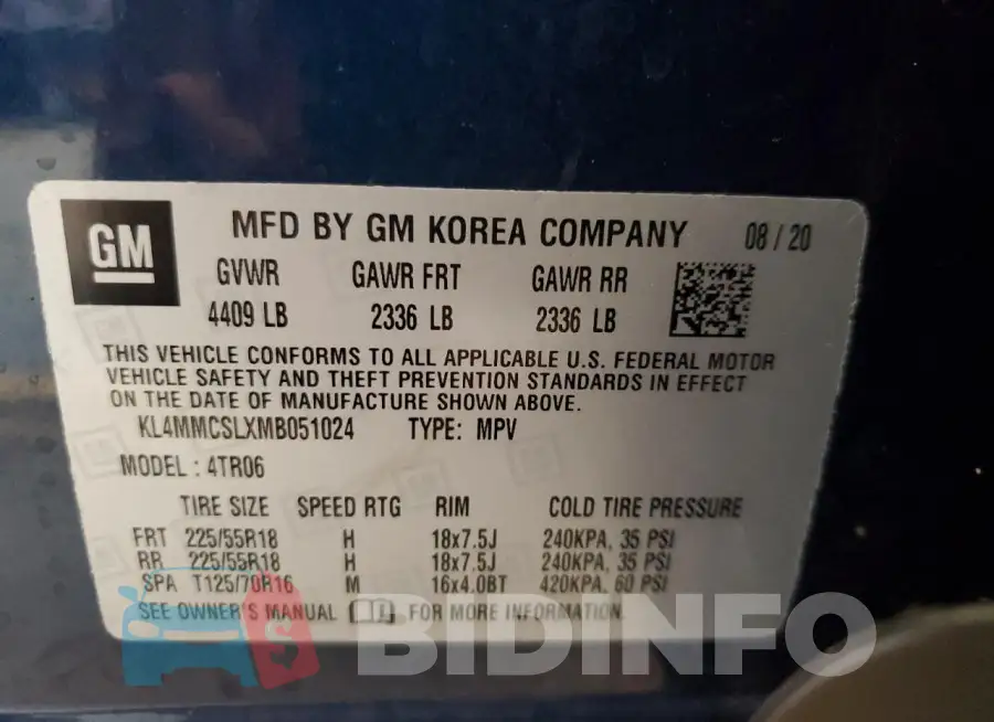 KL4MMCSLXMB051024 Photo# 12
