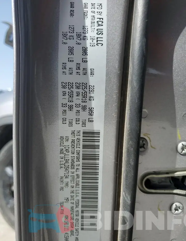 1C4PJLLB4LD547134 Photo# 13