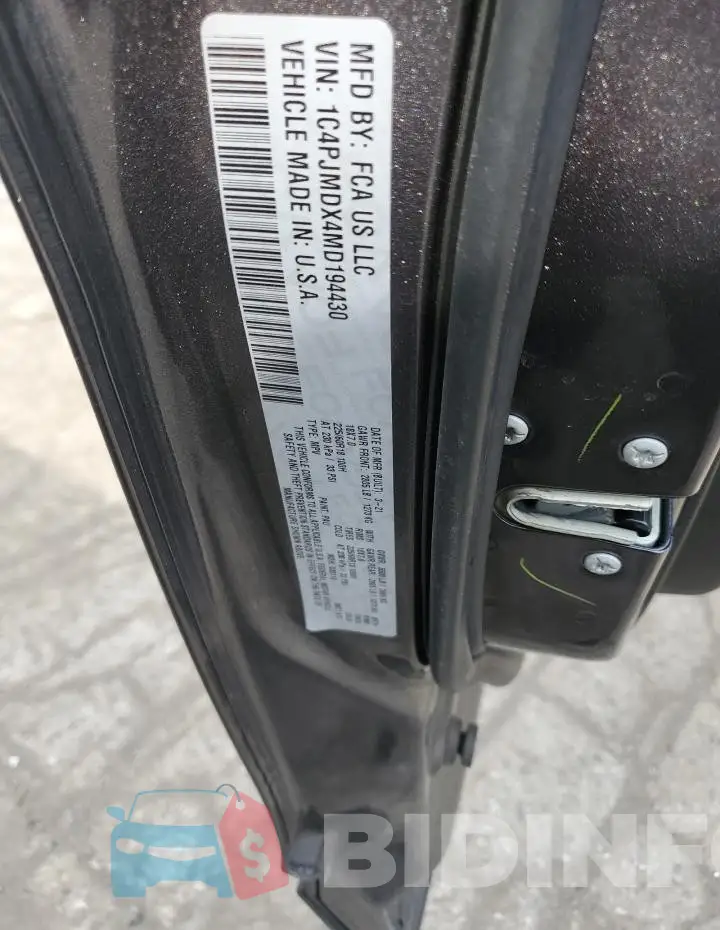 1C4PJMDX4MD194430 Photo# 14