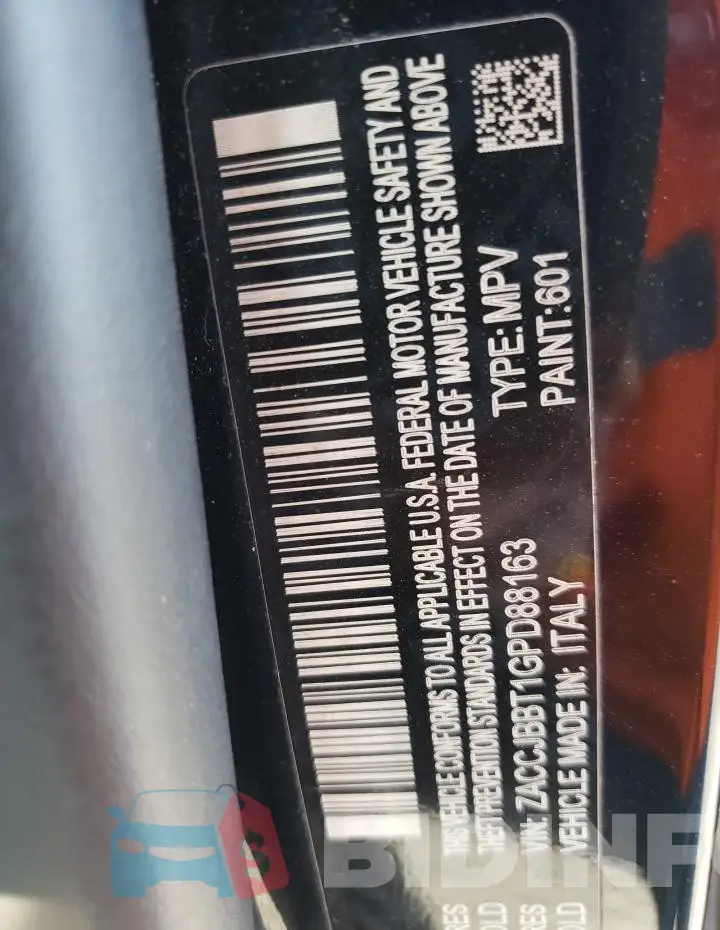 ZACCJBBT1GPD88163 Photo# 12