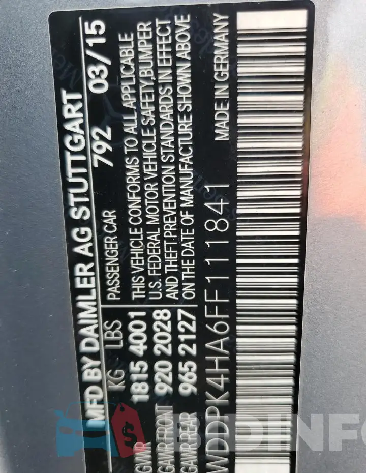 WDDPK4HA6FF111841 Photo# 12