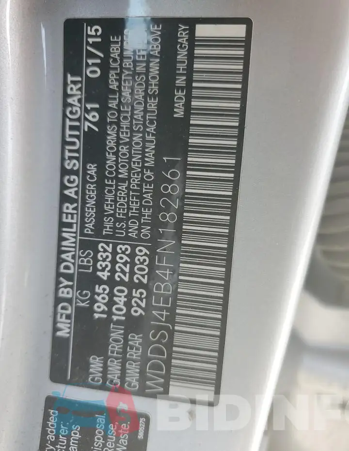 WDDSJ4EB4FN182861 Photo# 13