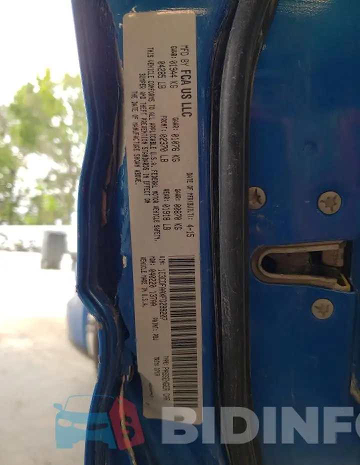 1C3CDFAAXFD299207 Photo# 12