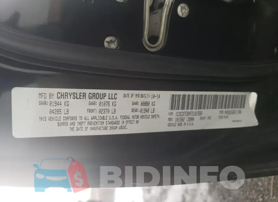 1C3CDFEBXFD181550 Photo# 12