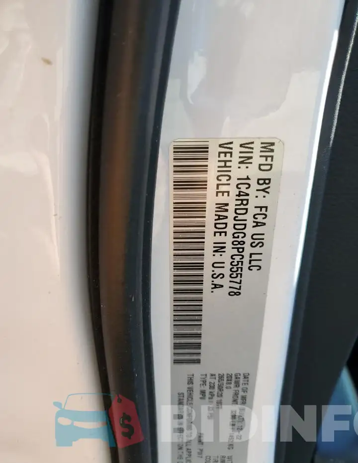 1C4RDJDG8PC555778 Photo# 14