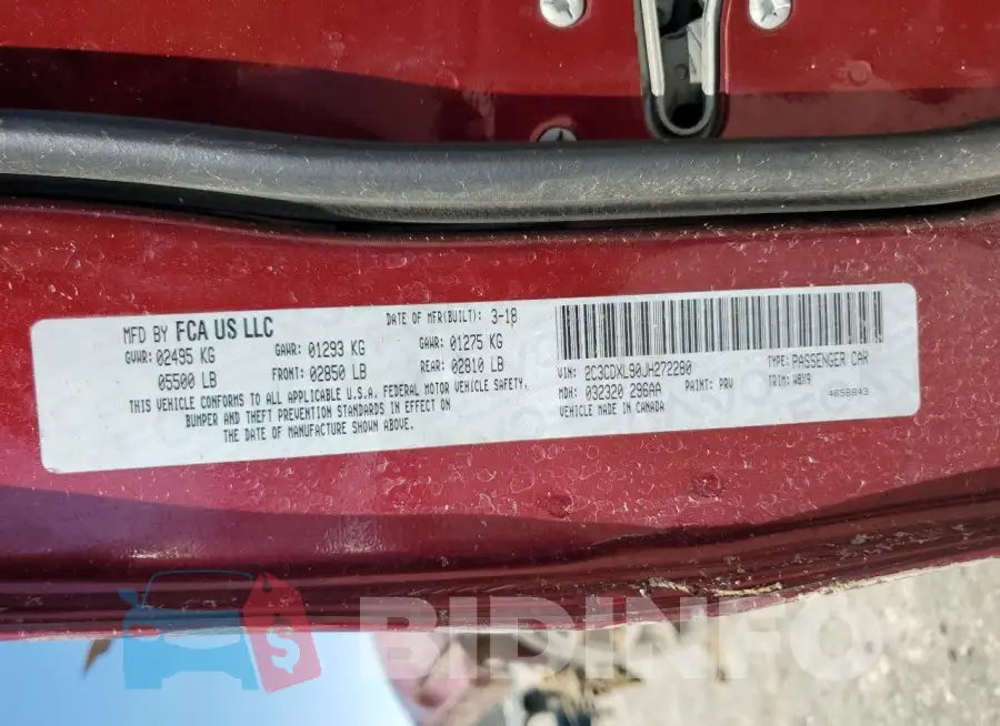 2C3CDXL90JH272280 Photo# 13