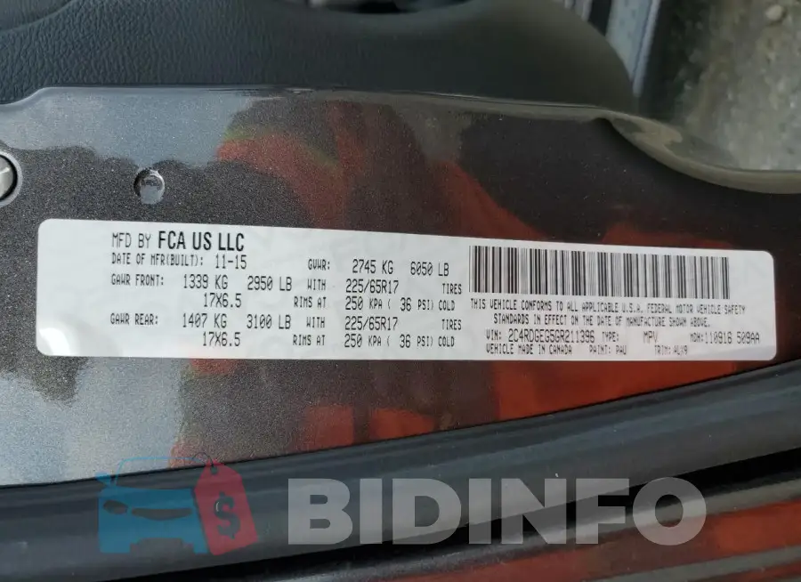 2C4RDGEG5GR211396 Photo# 14