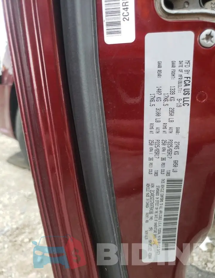 2C4RDGEG7KR764186 Photo# 13