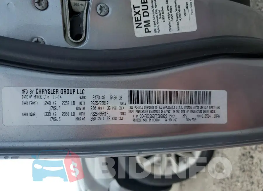 3C4PDCBG8FT582889 Photo# 13