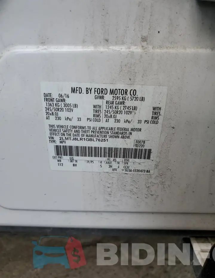 2LMTJ8LR1GBL76251 Photo# 12