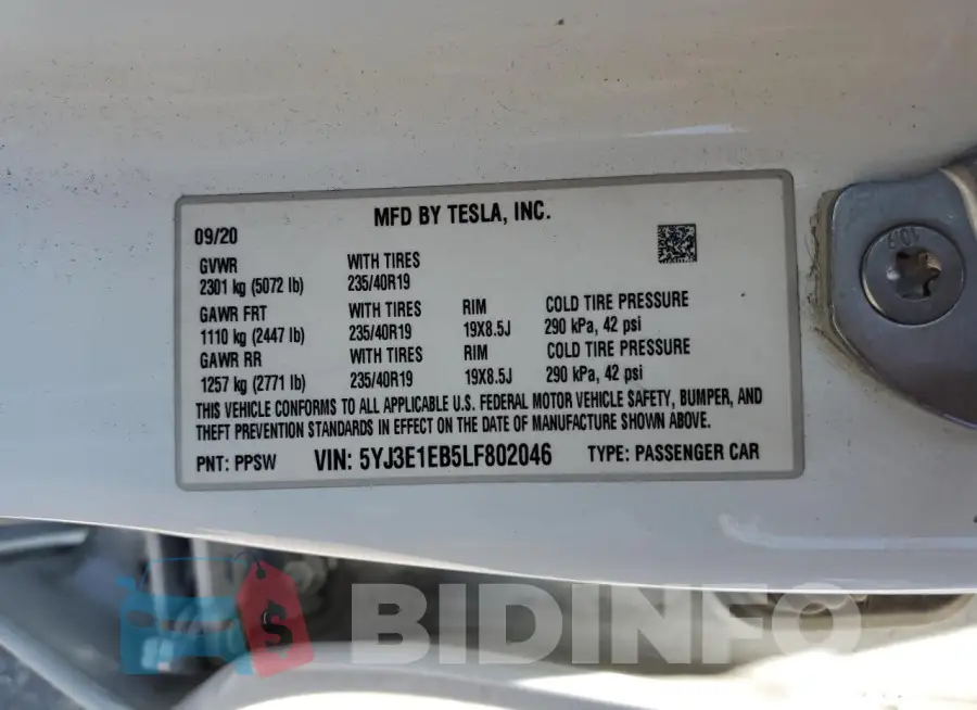 5YJ3E1EB5LF802046 Photo# 12