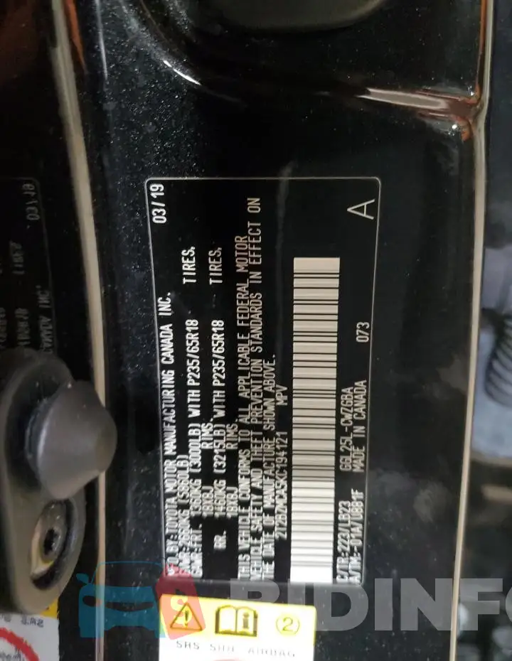 2T2BZMCA5KC194121 Photo# 14