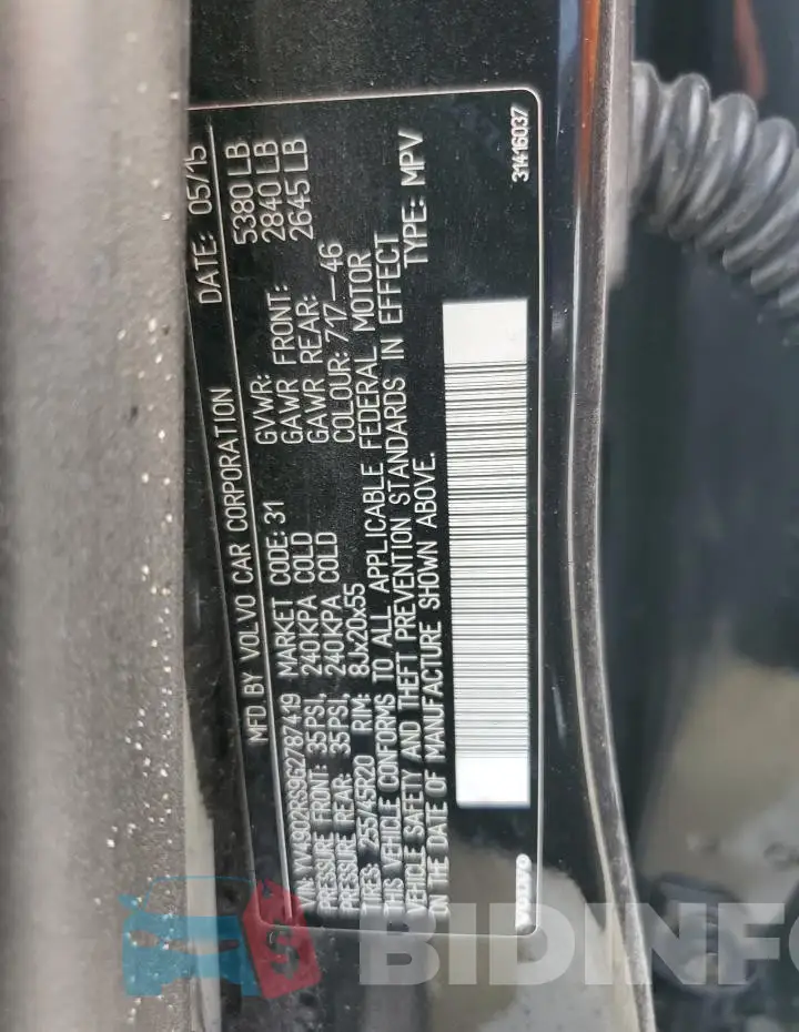 YV4902RS9G2787419 Photo# 13