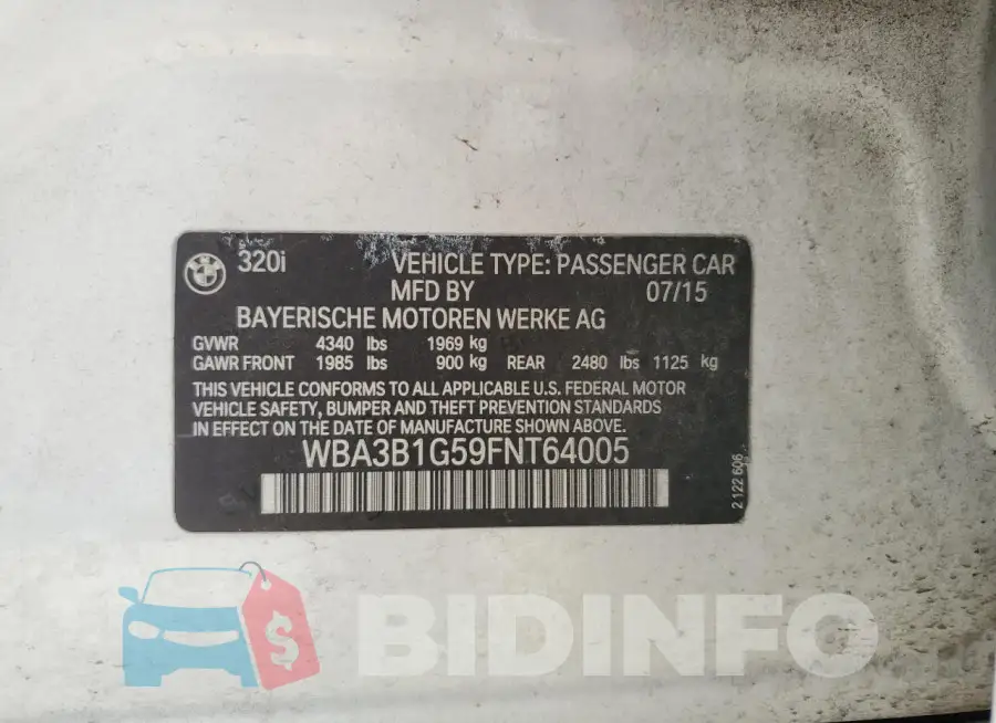 WBA3B1G59FNT64005 Photo# 12