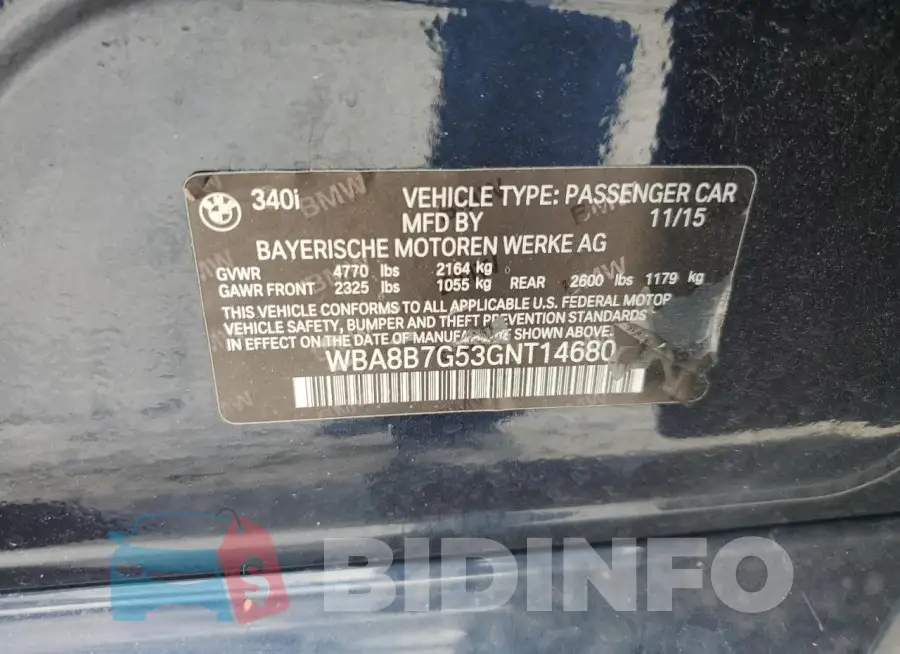 WBA8B7G53GNT14680 Photo# 12