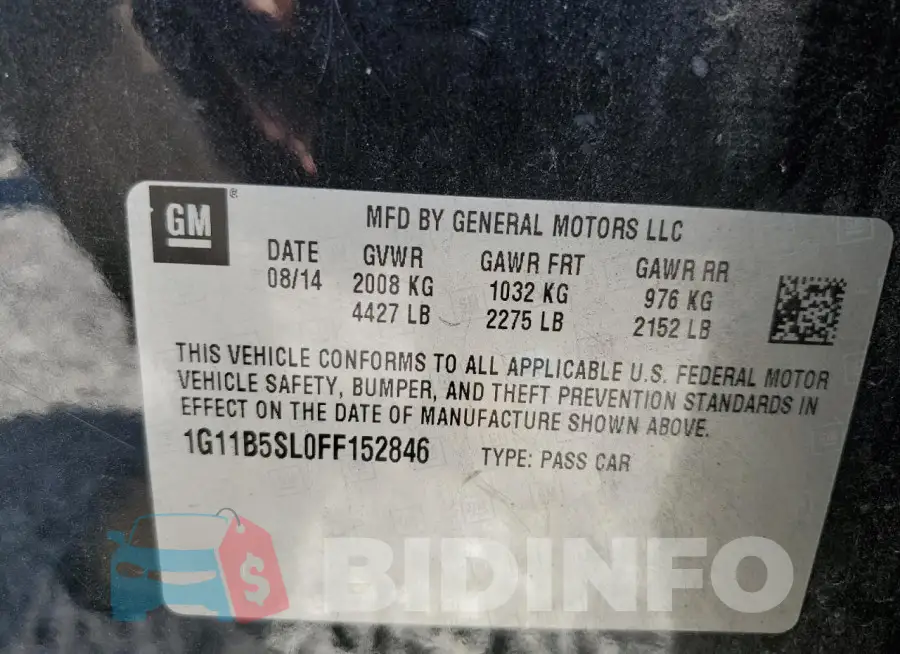 1G11B5SL0FF152846 Photo# 12