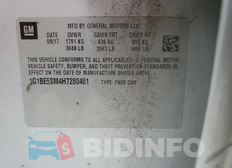1G1BE5SM4H7280461 Photo# 12